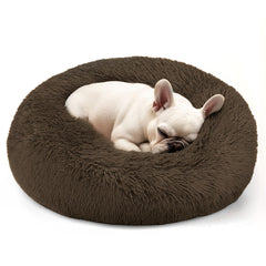 Lit Hoewina pour petit chien, beignet café — avant: confort et soutien.