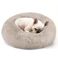 Hoewina lit rond anti-anxiete pour petit chien, confort enveloppant