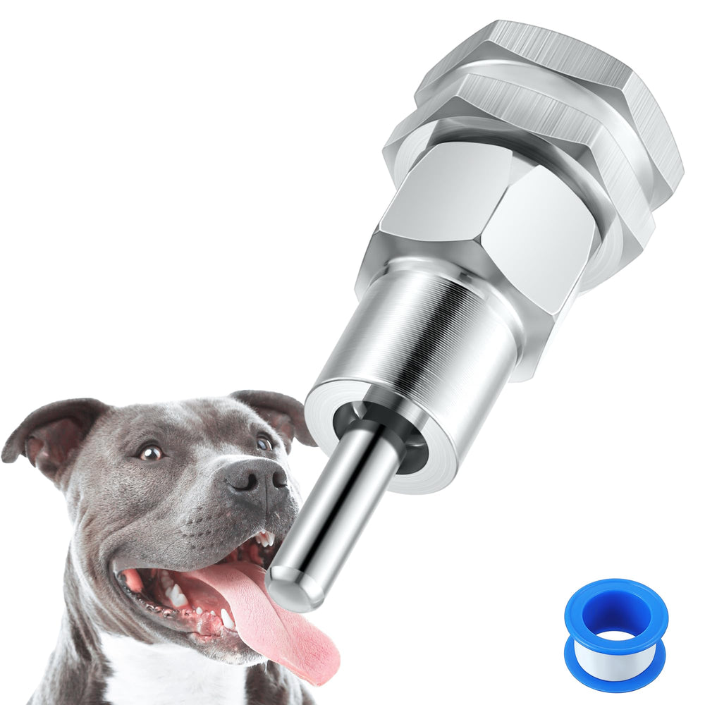 Hohean distributeur eau chien automatique en inox, eau fraîche en extérieur.