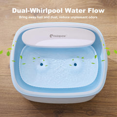 HOLAPAW flux-double-turbine – le flux fluide incite à boire et filtre les impuretés.