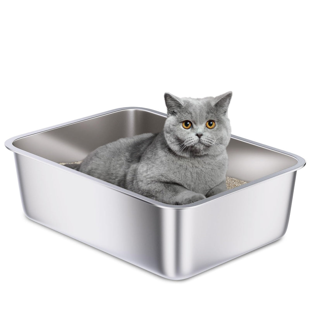 Holintan bac-litière inox-moyen 18x14: anti-odeur efficace.