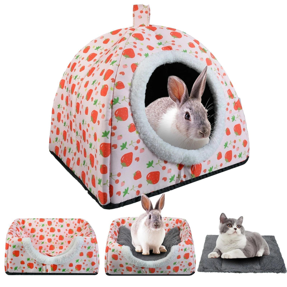 Hollima abri-lapin-doux-etanche: refuge confortable et sec pour lapins.