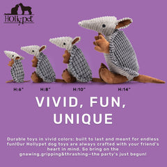 Hollypet Armadillo peluche apparence attrayante reflétant la personnalité du chien.