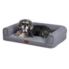 Lit orthopédique Hollypet moyen offrant un soutien du cou pour un sommeil profond.