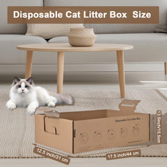 Boîte à litière jetable Homegroove pliable, facile à transporter.