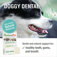 HomeoPet Doggy Dental: gouttes dans eau, dose facile pour chiens de tout âge.
