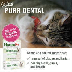 Gouttes HomeoPet Feline Purr Dental à ajouter dans le bol d'eau.