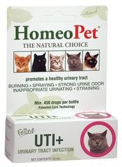 HomeoPet Feline UTI+ bouteille prête à l’emploi pour le soutien urinaire félin