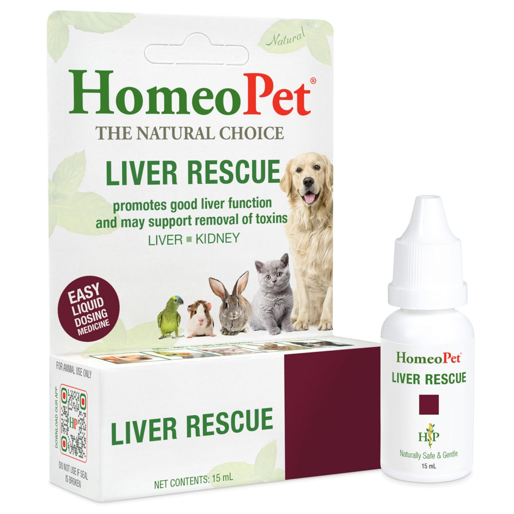 HomeoPet Soutien Foie, flacon prêt à soutenir le foie et la digestion.