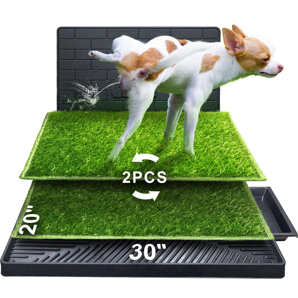 Hompet potty avec herbe artificielle, ensemble réutilisable pour petits et moyens chiens, usage intérieur idéal.