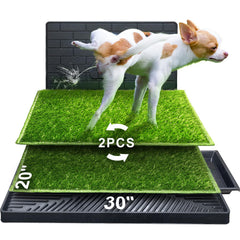 Hompet potty avec herbe artificielle, ensemble réutilisable pour petits et moyens chiens, usage intérieur idéal.