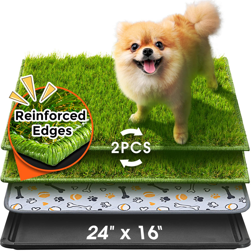 Hompet tapis d'herbe artificielle 24x16 – sensation réaliste pour l'apprentissage de la propreté