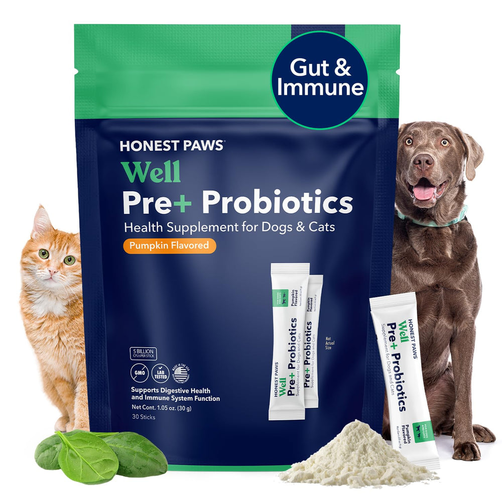 Honest Paws Probiotiques pour Chiens – emballage pratique et dosage facile
