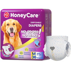 Honey Care All-Absorb: emballage clair et prêt à l’emploi pour chien.