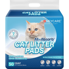 Honey Care coussinets litière absorbants, 17,7x11,8 pouces, absorption efficace et odeurs maîtrisées.