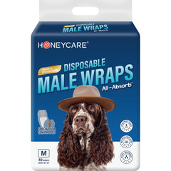 Honeycare couches mâles: absorption élevée, protection anti-fuite pour chien senior