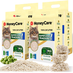Litière HoneyCare Tofu avec granulés 2 mm pour agglomération rapide et nettoyage facile