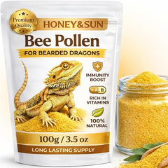 HoneySun pollen: poudre pure dans la bouteille, soutien nutritionnel pour reptiles.