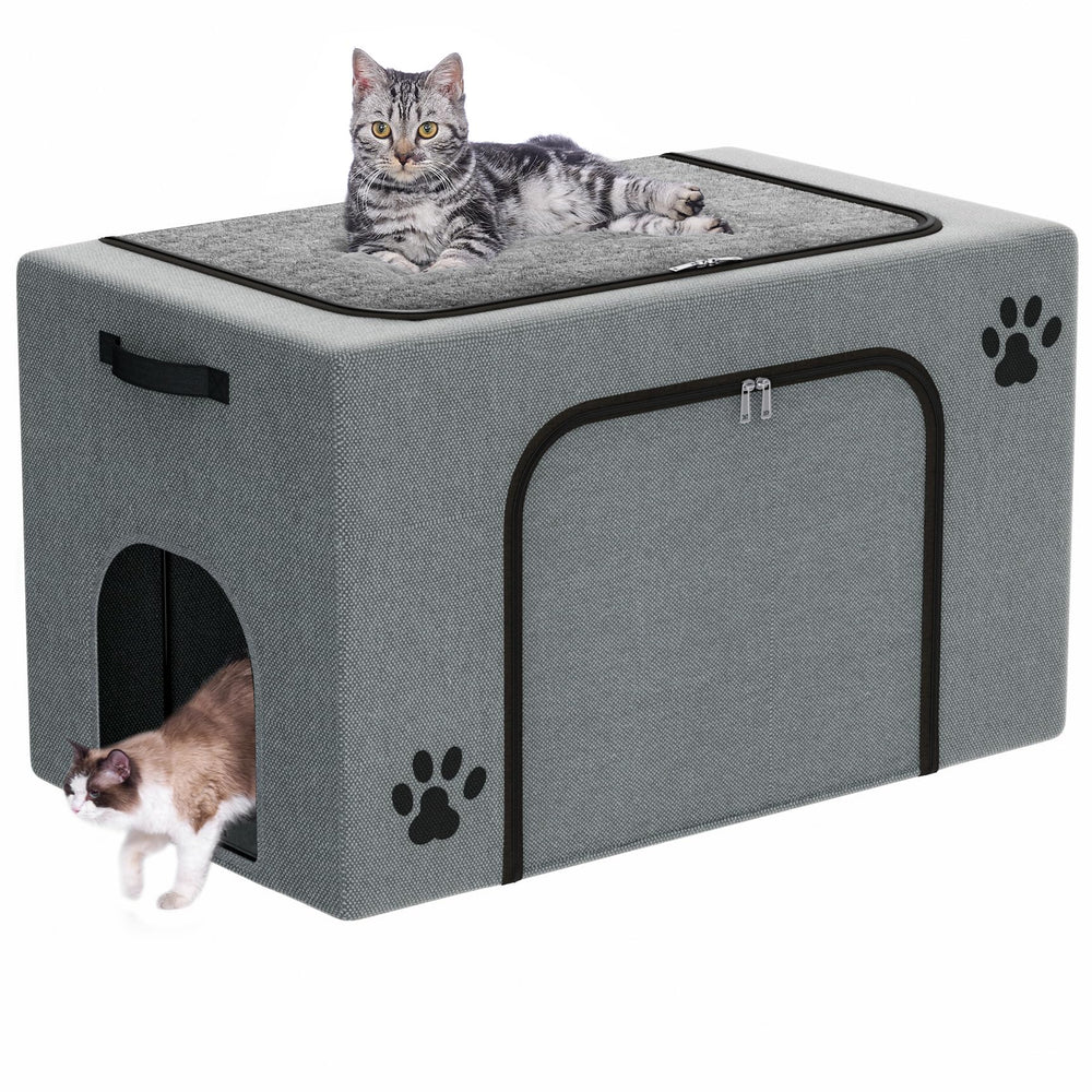Honiakaka Enclos-litière chat, espace spacieux et compatible avec la plupart des plateaux.