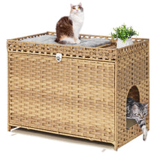 Enclos litière Honiakaka avec tapis doux, nettoyage facilité.