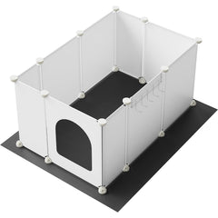HOOBRO litière-chat enclos avec tapis Oxford pour éviter les projections
