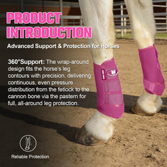 Horntack bottes splint raspberry intérieur rembourré, confort des tendons.