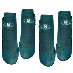Horntack bottes splint bleu turquoise protégeant les tendons pendant l'entraînement