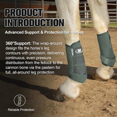 Horntack bottes tendons cheval arrière droite, absorption des chocs pendant l'effort.