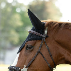 HORZE bonnet crochet matériaux de haute qualité noir, respirant et durable pendant l'entraînement.