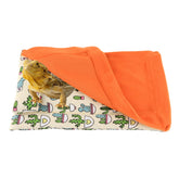 HOSUKKO lit dormeur dragon-barbu orange pour un repos confortable