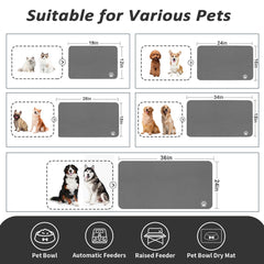 HotLive tapis-double-bols-ideal-pour-deux-bols: espace pratique pour deux gamelles.