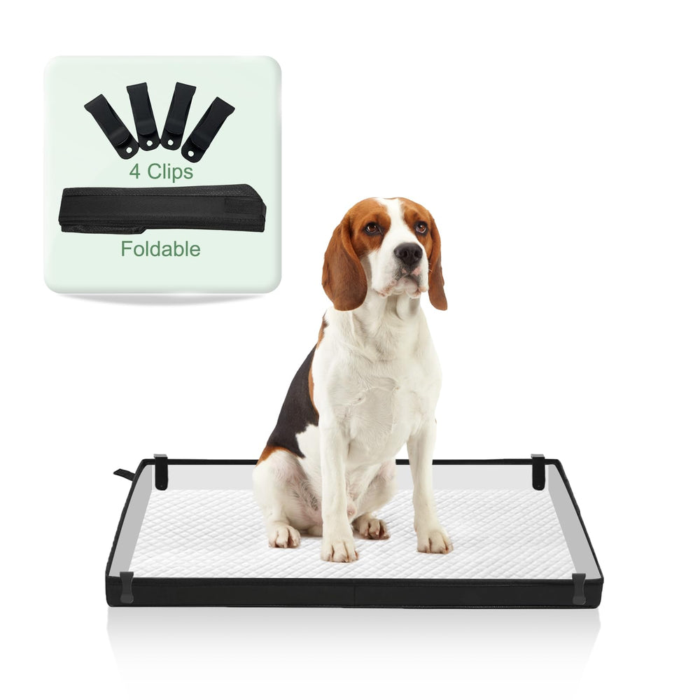 HQ4US 4LEGS porte-tapis-pipi 33x23 avec clips de fixation pour chien.