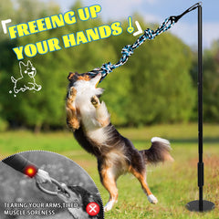 HQSLC jouet-traction-exterieur-hauteur-reglable, s adapte a la taille du chien pour plus de confort.