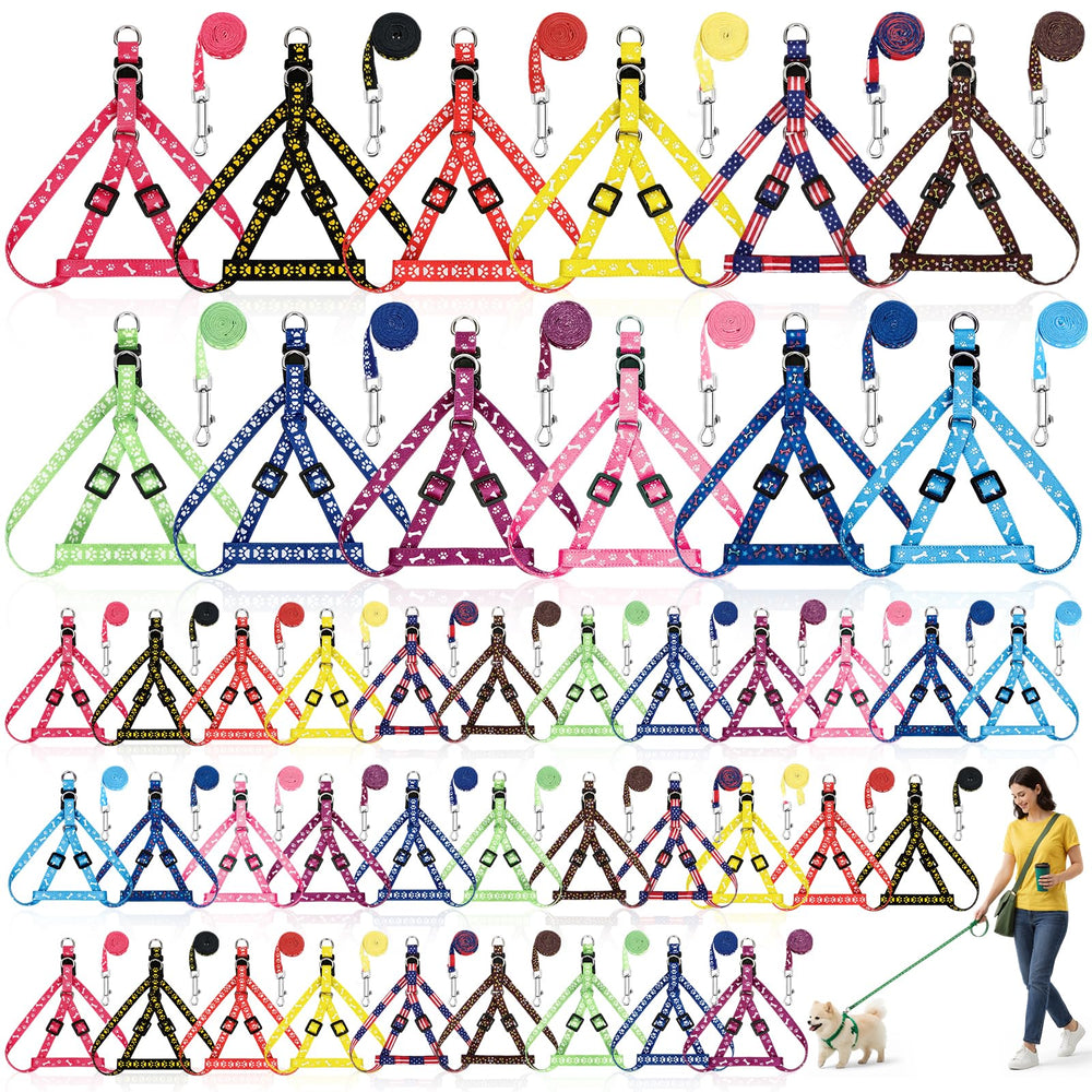 Hsei harnais en nylon intégré pour chiots, ensemble de 50, pratique et identifiable.