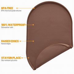 Hubulk tapis alimentation 19x12 anti-glisse maintient les bols en place.