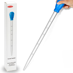 Pipette longue Hufopik pour nourrir l'aquarium jusqu'aux zones profondes, outil précis.