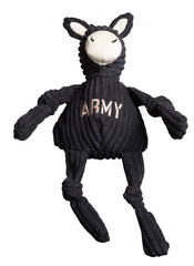 Jouet Knottie Army Mule de HuggleHounds, peluche résistante pour chiens de toutes tailles.