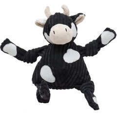 HuggleHounds Knottie peluche vache Angus grand, parfaite pour des câlins et jeux prolongés.