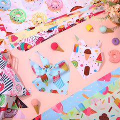 Bandana pour chien Huhumy, motif tropical, style estival pour promenades.