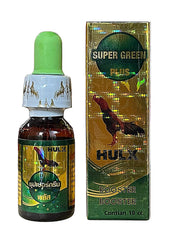 HULX Super Green 10cc – flacon booster pour coq, énergie potentielle.