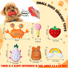 Hungdao jouets chiot peluche avec siffleurs et formes variées pour stimulation mentale