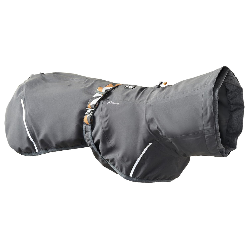 Hurtta Mudventure ECO manteau chien noir, coupe légère pour pluie et boue.
