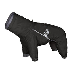 Hurtta Mudventure Overall ECO demi-fermeture facilitant l’habillage rapide.