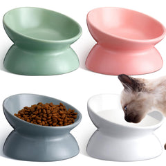 Bols Hushee pour chat surélevés en céramique, repas plus confortables
