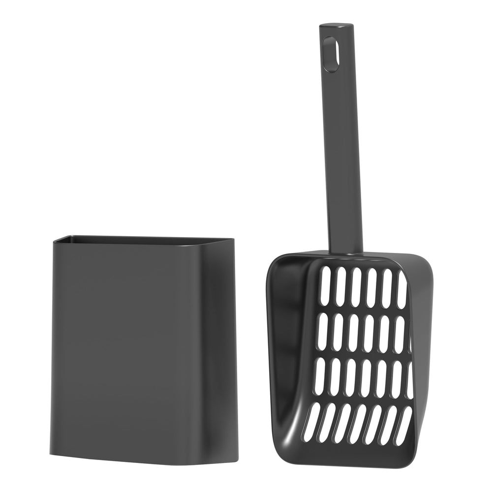 Hychipet pelle-litière chat avec support pour rangement discret et propre.