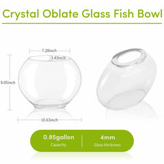 hygger bocal oblate compact, idéal pour table et étagère.