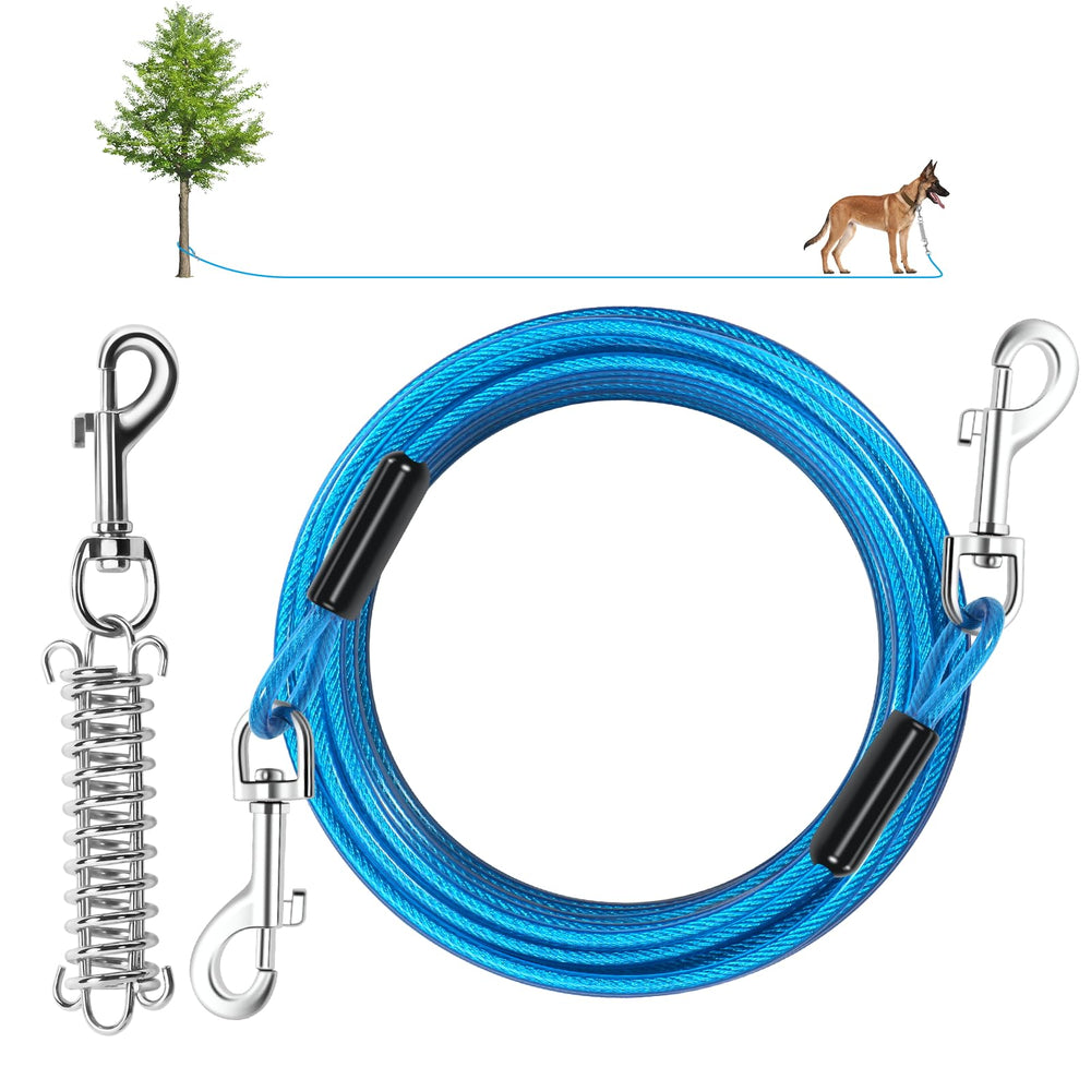 Hyhjh câble-attache-chien 20 pieds pour extérieur, liberté maîtrisée et sécurité.