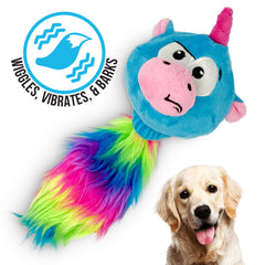 Hyper Pet Doggie Pal Unicorn, peluche interactive qui vibre pour l’exercice.