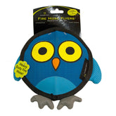 Hyper Pet Firehose Flyers Hibou gris en action, parfait pour jeux de lancer et rapport