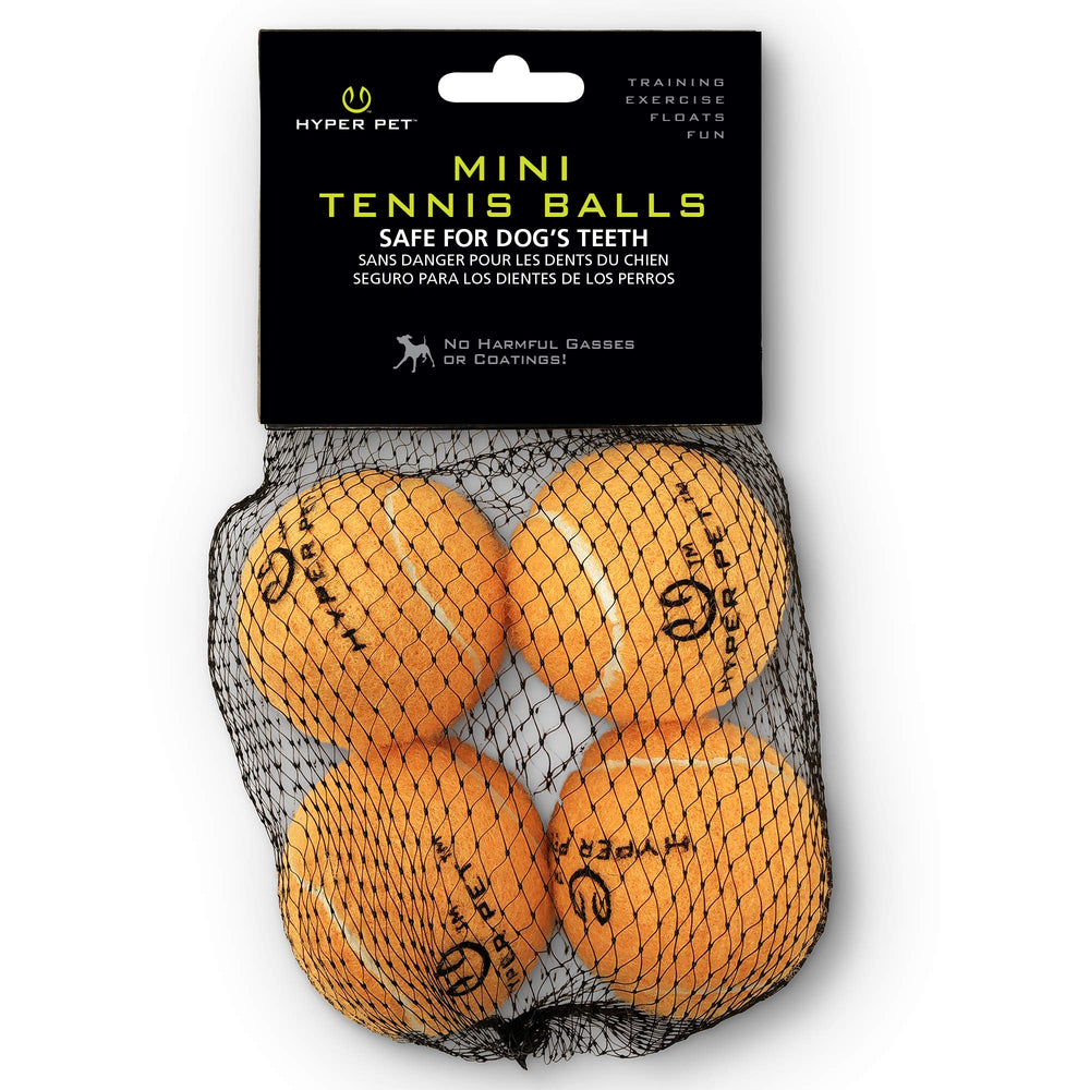 Hyper Pet Mini Balles Tennis Orange, faciles à repérer lors des jeux en extérieur.